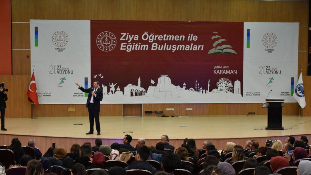 Milli Eğitim Bakanımız Prof. Dr. Ziya Selçuk, Bir Dizi Ziyaret Gerçekleştirmek Üzere Karaman'a Geldi